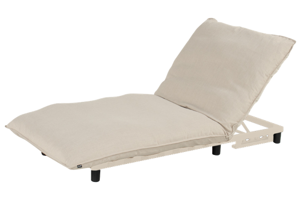Hartman All Weather Loungebed - Beige kussen - Sand frame